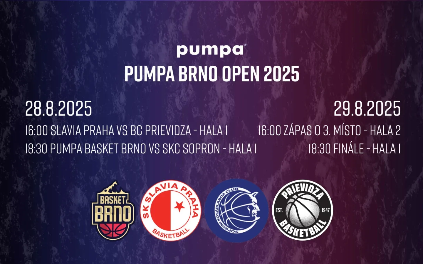 Cestujeme na turnaj do Brna, prvým súperom je pražská Slavia 5 Pumpa Brno open20250828130654