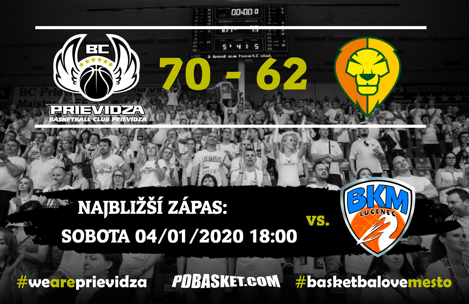 BC Prievidza - Patrioti Levice 70:62