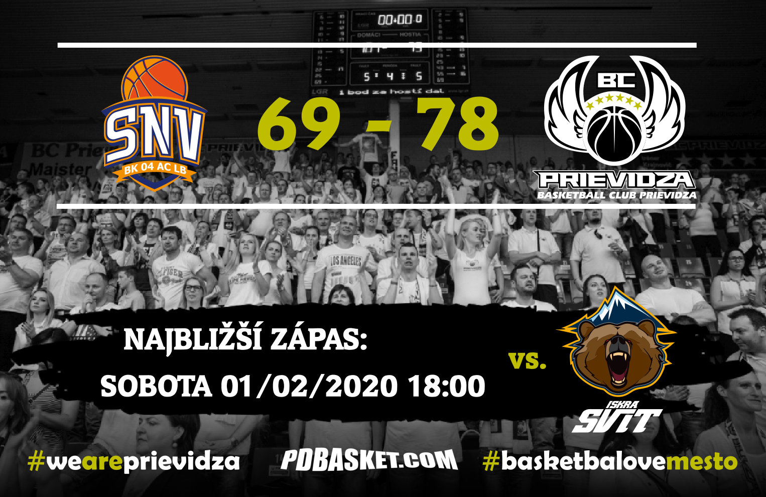 BK 04 AC LB Spišská Nová Ves - BC Prievidza 69:78