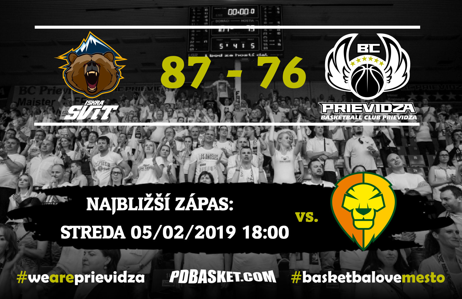 Iskra Svit - BC Prievidza 87:76