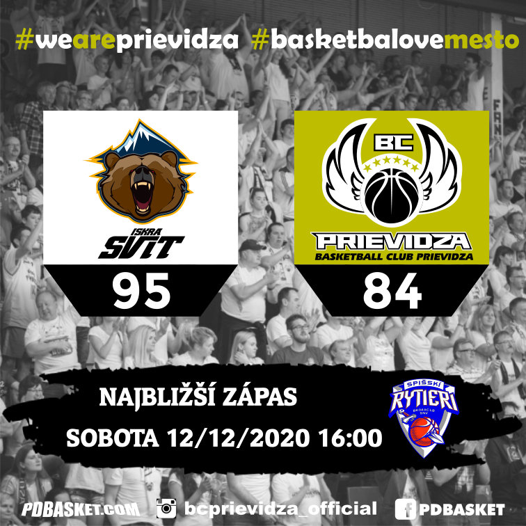 Iskra Svit - BC Prievidza 95:84