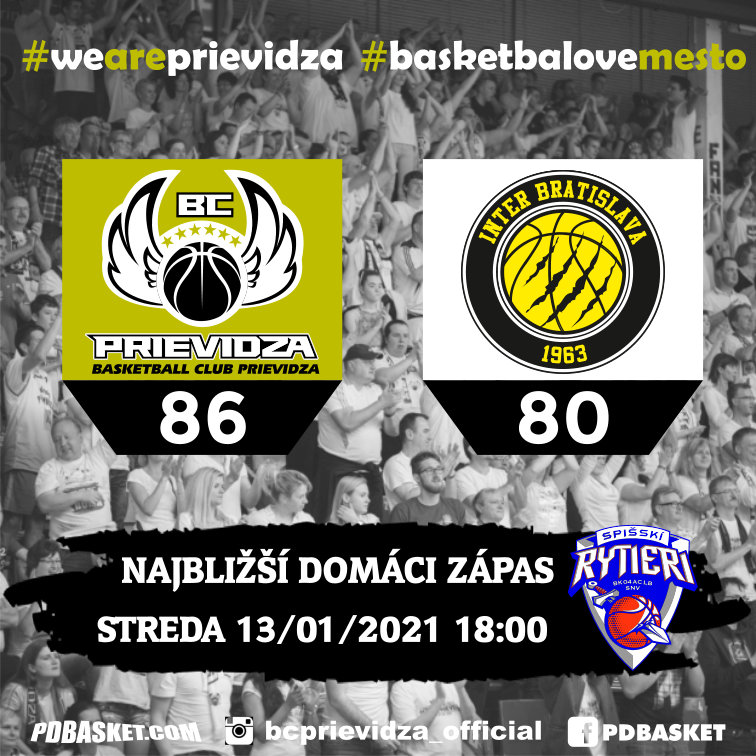 BC Prievidza – Inter Bratislava 86:80 