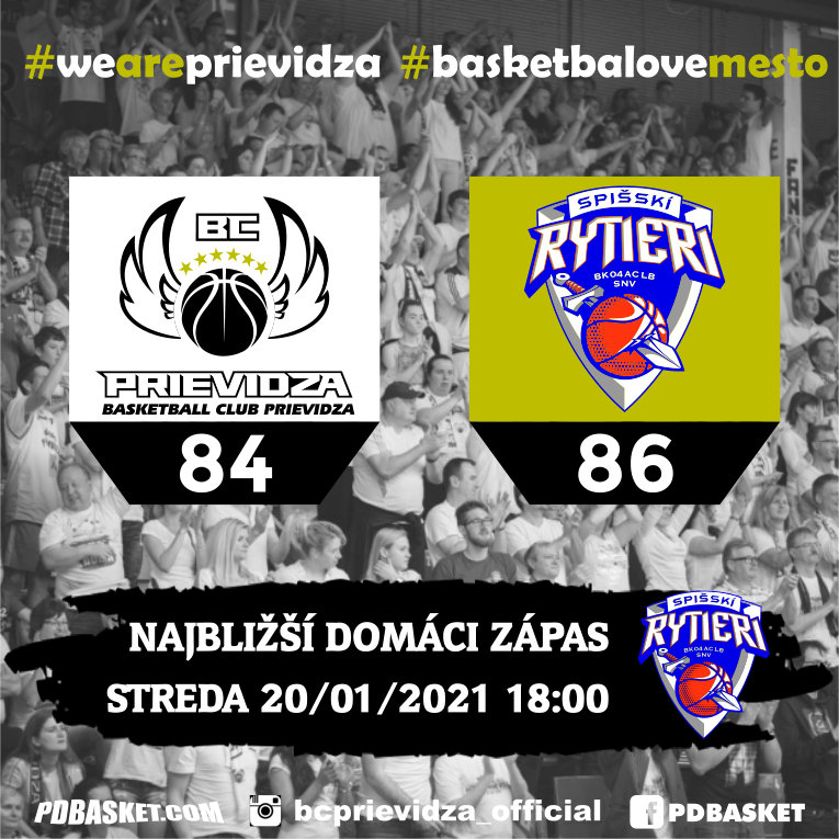 BC Prievidza - Spišskí Rytieri 84:86