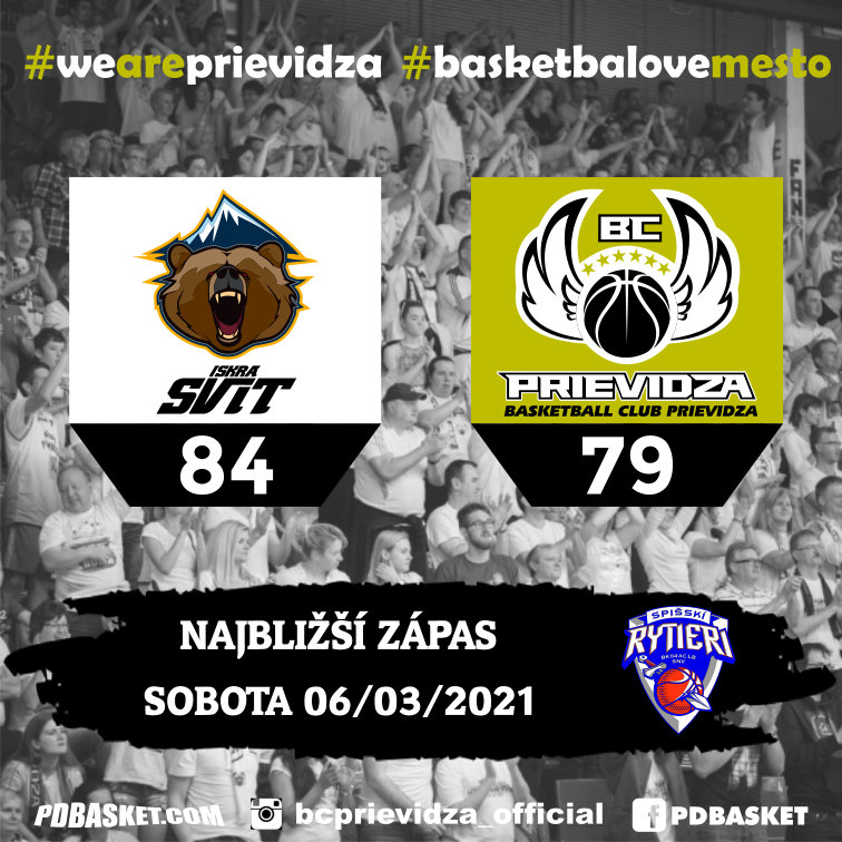Iskra Svit - BC Prievidza 84:79