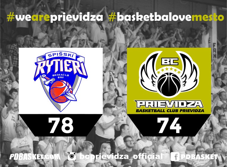 Spišskí Rytieri - BC Prievidza 78:74 