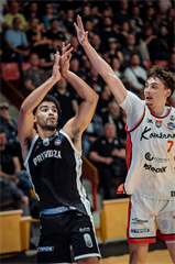 3. štvrťfinále TIPOS SBL: BC Prievidza - BC Komárno 75:73 (Vladimír Králik)