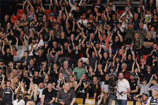 4. semifinále TIPOS SBL: BC Prievidza : Patrioti Levice 66:77 (Ladislav Szibilla)