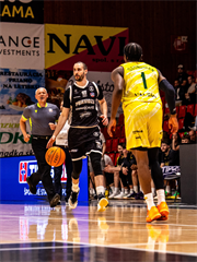 4. semifinále TIPOS SBL: BC Prievidza - Patrioti Levice 66:77 (Dávid Bakos, Michal Huba)