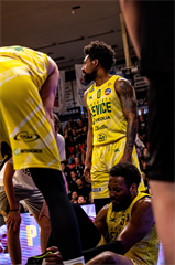 4. semifinále TIPOS SBL: BC Prievidza - Patrioti Levice 66:77 (Dávid Bakos, Michal Huba)