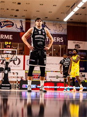 4. semifinále TIPOS SBL: BC Prievidza - Patrioti Levice 66:77 (Dávid Bakos, Michal Huba)