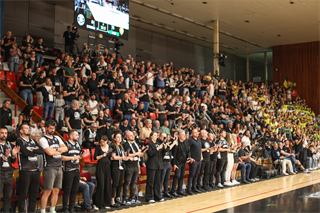 4. semifinále TIPOS SBL: BC Prievidza - Patrioti Levice 66:77 (Dávid Bakos, Michal Huba)