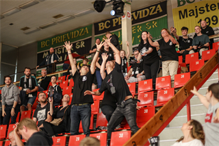 4. semifinále TIPOS SBL: BC Prievidza - Patrioti Levice 66:77 (Dávid Bakos, Michal Huba)