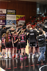 4. semifinále TIPOS SBL: BC Prievidza - Patrioti Levice 66:77 (Dávid Bakos, Michal Huba)