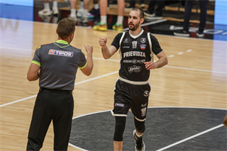 4. semifinále TIPOS SBL: BC Prievidza - Patrioti Levice 66:77 (Dávid Bakos, Michal Huba)
