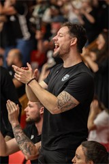 4. semifinále TIPOS SBL: BC Prievidza - Patrioti Levice 66:77 (Dávid Bakos, Michal Huba)