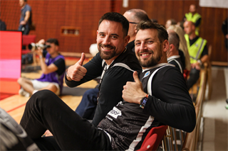 4. semifinále TIPOS SBL: BC Prievidza - Patrioti Levice 66:77 (Dávid Bakos, Michal Huba)